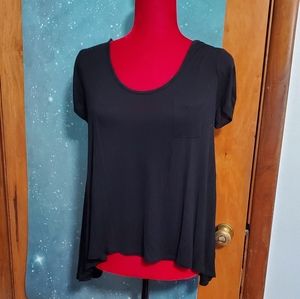 High low black t-shirt